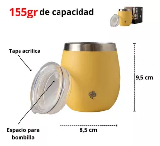 Kit Matero Terrano Termo Bala 750ml Mate C/tapa + Bombilla